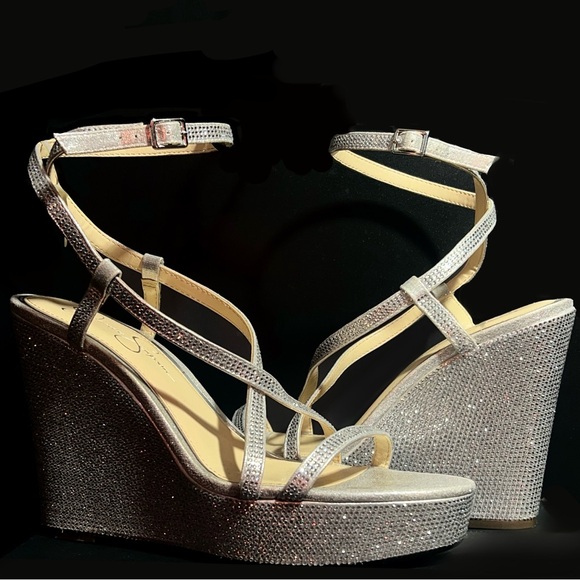 Jessica Simpson Tadria Platform Wedges Size 9.5 - Picture 7 of 8